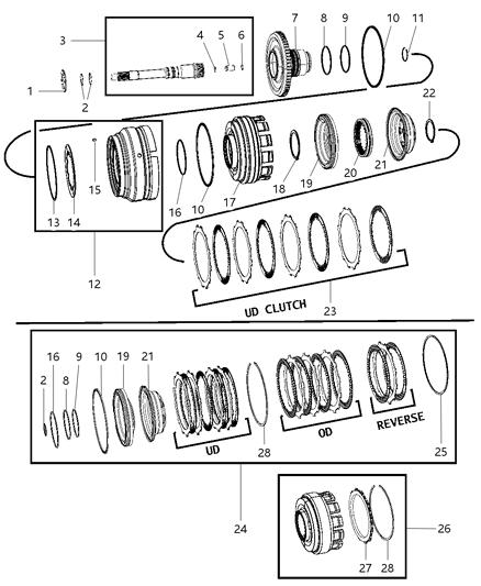 Piston Reverse And Overdrive Diagram for 5073525AA