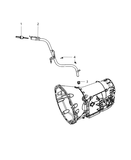 1984 Jeep J20 Tube Transmission Oil Filler Diagram for 4627329AA