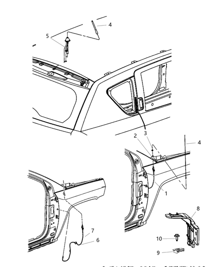 Mast Antenna Diagram for 56043311AB