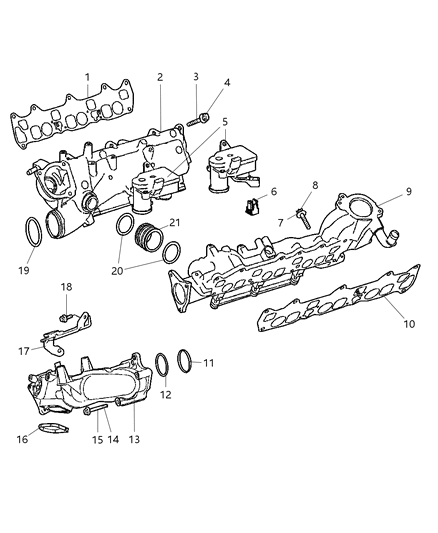 Plenum Intake Manifold Diagram for 5175672AB