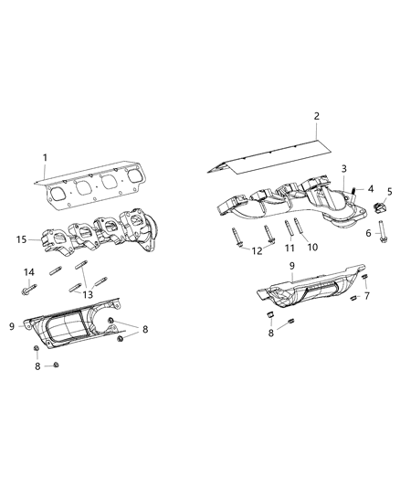 Shield Exhaust Manifold Diagram for 53032968AD