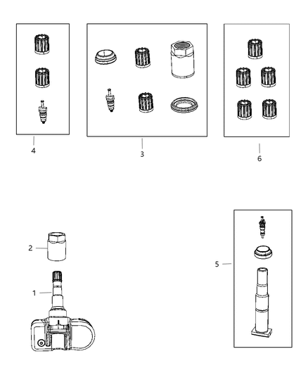 2000 Dodge Caravan Sensor Tire Pressure Diagram for 56029465AC