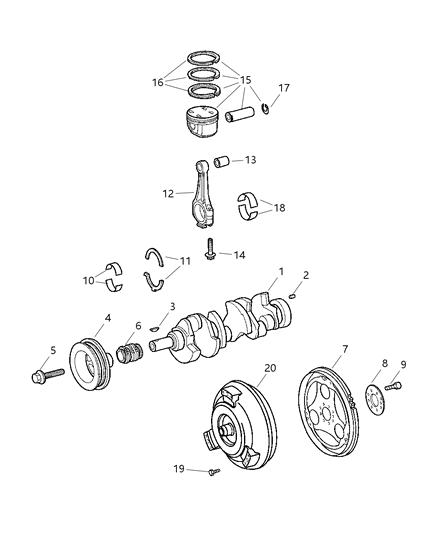 Piston Diagram for 5179374AA