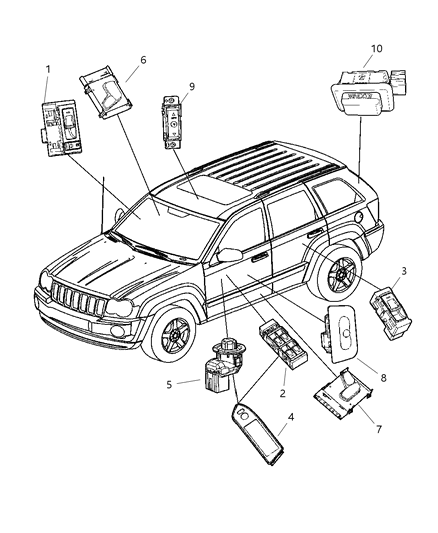 2025 Jeep Grand Cherokee Bezel Switch Diagram for 5191108AA