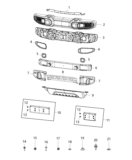 2005 Chrysler PT Cruiser Guard Brush Front Diagram for 68414000AB