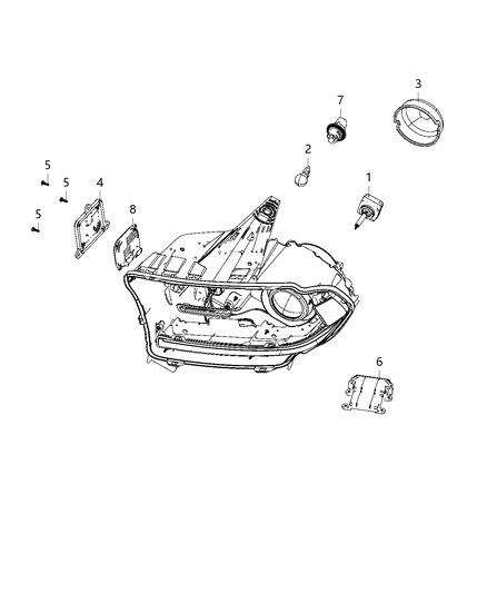 1992 Jeep Comanche Socket, Front Diagram for 68333194AB