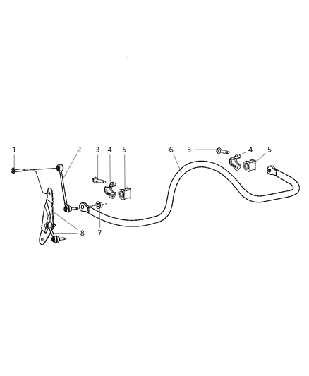 2022 Jeep Grand Cherokee L Link Assembly Stabilizer Bar Diagram for 5290769AB