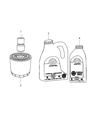 2003 Chrysler Concorde Engine Oil 5W30 Gallon Ms-6395 [Api Small/Gf-4] Diagram for 4761844MA
