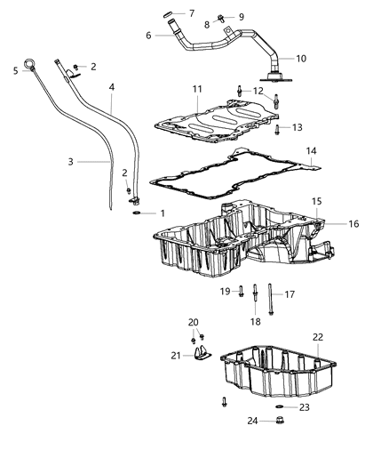 2006 Jeep Liberty Indicator Engine Oil Level Diagram for 68229368AA