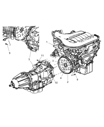 2015 Chrysler Town & Country Converter Package Torque Converter And Bolts Diagram for 5143212AA