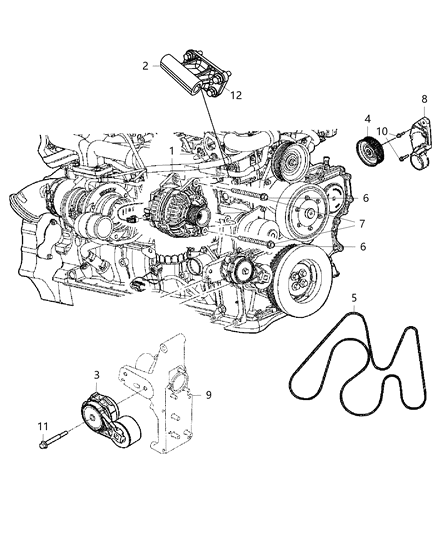 1989 Jeep Cherokee Generator Engine Diagram for 56029707AB