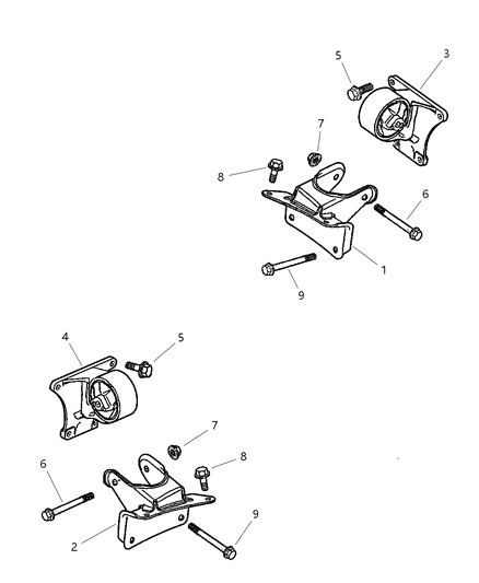 Insulator Engine Mount Diagram for 52059050