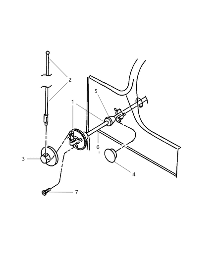 Antenna Base Cable And Bracket Diagram for 56008788