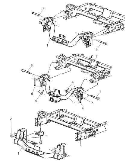1997 Chrysler Concorde Receiver Kit Trailer Tow Diagram for 52110367AC