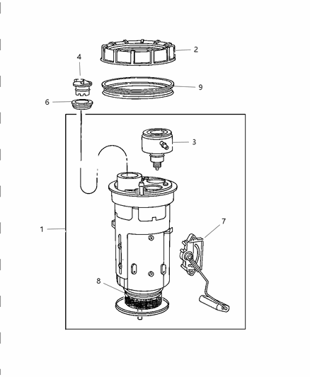 Module Kit Fuel Pump/Level Unit Diagram for 4897666AB