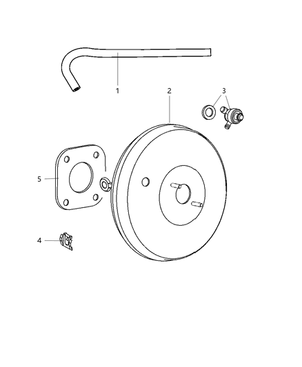 2017 Ram 2500 Hose Vacuum Supply Diagram for 5105153AE