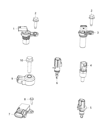 Sensor Crankshaft Position Diagram for 5033307AD
