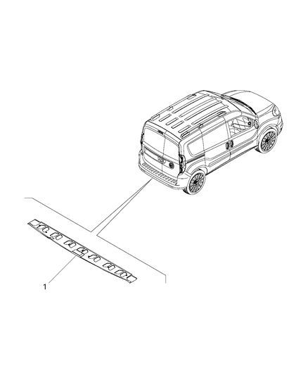 Molding Cargo Door Diagram for 5VR62JXWAA