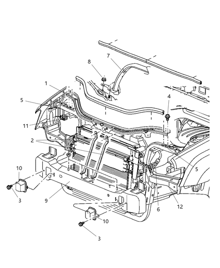 Bracket Headlamp Diagram for 68019041AA