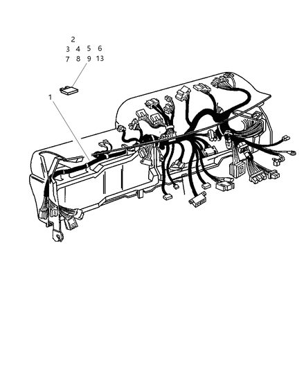 Wiring Instrument Panel Diagram for 56045768AC