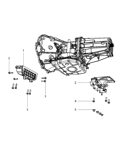 Bracket Transmission Mount Diagram for 52125137AF