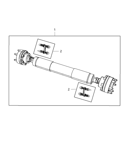 2016 Jeep Wrangler Shaft Drive Front Diagram for 5038553AD