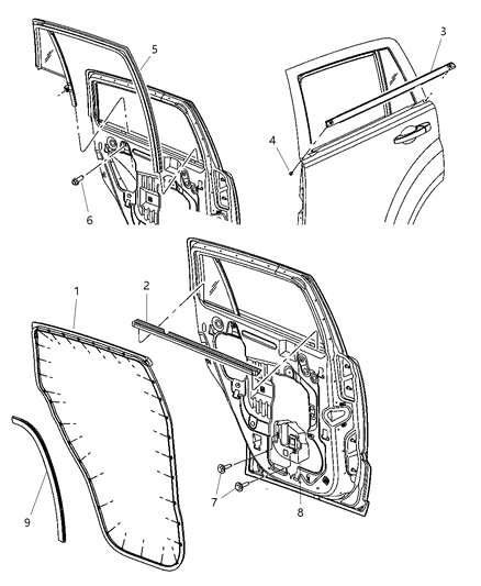 Foam Block Rear Door Diagram for 5115692AB