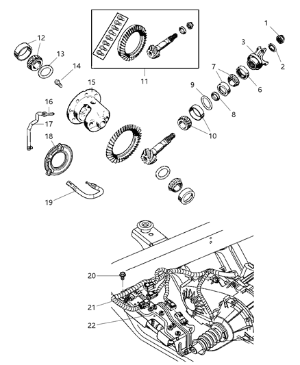 Shim Kit Pinion Shaft Diagram for 5083673AB