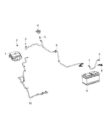 Wiring Battery Positive Diagram for 68252102AC