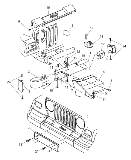 Bar Bumper Front - Painted Diagram for 5ED16JX8AF