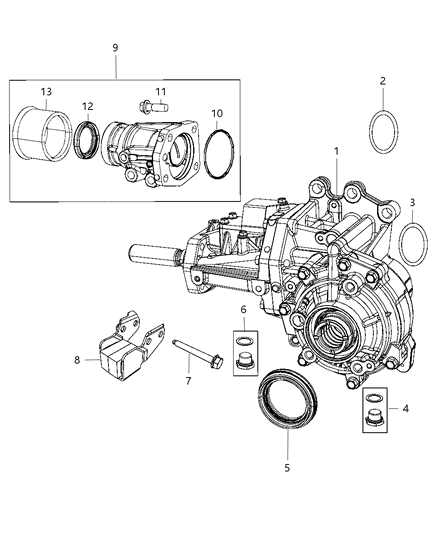2012 Chrysler 200 O - Ring Extension Diagram for 68005261AA