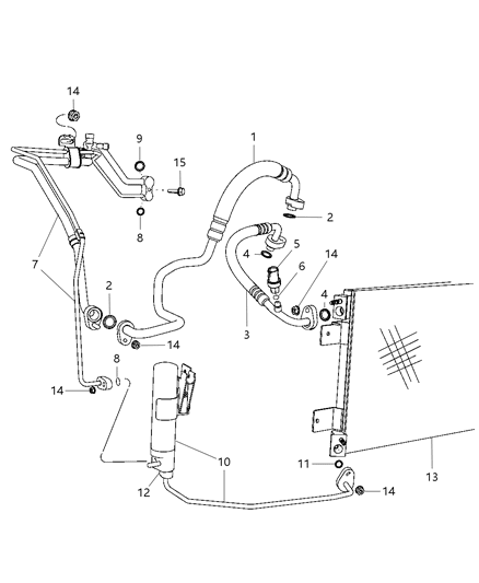 1986 Dodge W150 Line A/C Discharge Diagram for 5058893AB