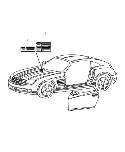 2004 Chrysler Crossfire Label Fuse Block Diagram for 5102657AA