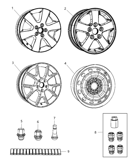 Wheel Steel Diagram for 4721566AC