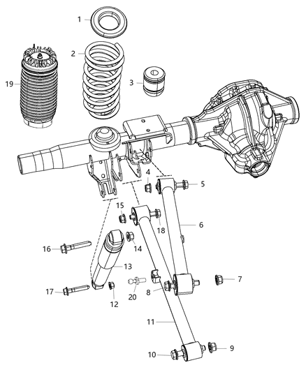 Arm Lower Control Rear Diagram for 4877161AD
