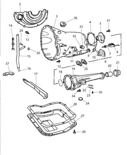 2025 Ram 3500 Seal And Gasket Package Transmission Diagram for 5072420AC