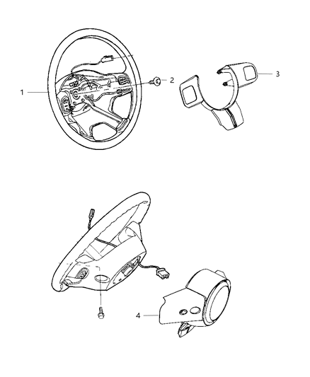 2016 Ram 2500 Wheel Steering Diagram for 1TT68XDVAC