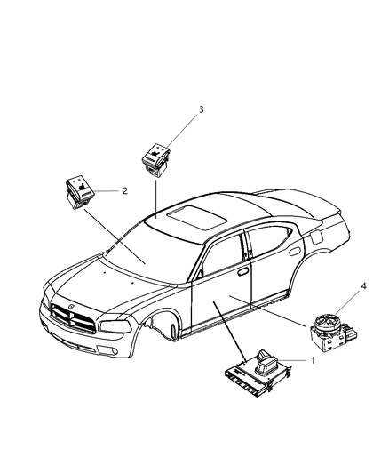 2011 Dodge Charger Switch Lumbar Control Diagram for 56046232AA