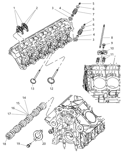 Push Rod Valve Diagram for 5037069AB