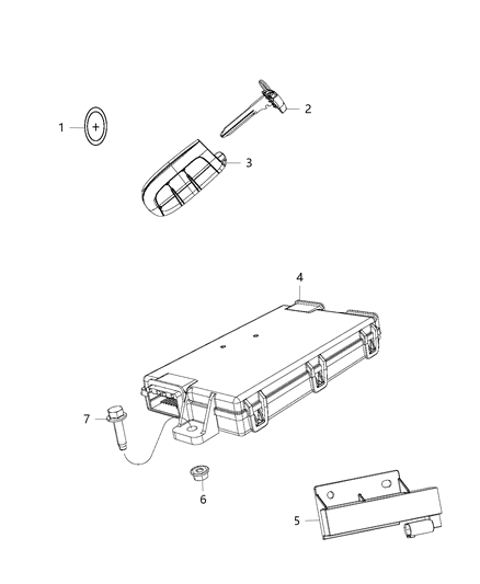 2015 Dodge Viper Receiver Hub Diagram for 5035396AA