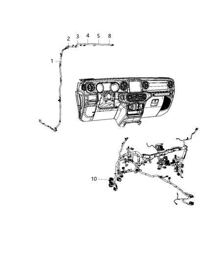 2008 Jeep Compass Cable USB Ics/Radio Diagram for 68417902AA