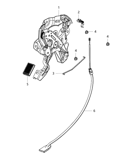 1998 Dodge Stratus Rod Parking Brake Release Diagram for 68406796AA