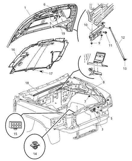 Silencer Hood Diagram for 55365058AC