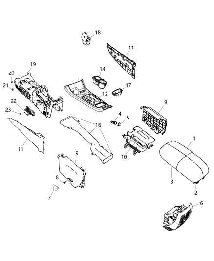 Bezel Gear Shift Indicator Diagram for 1XH201ULAC