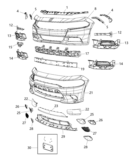 1988 Dodge B350 Panel Under Hood Appearance Diagram for 68226530AE
