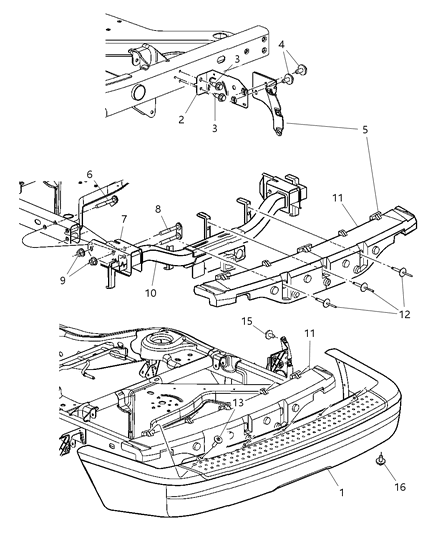 License Plate Kit License Plate Mounting Hardware Diagram for 55077833AA