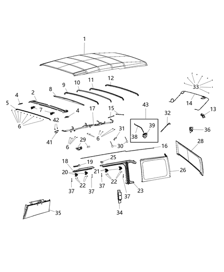 Window Tailgate Diagram for 5VP77SX9AD