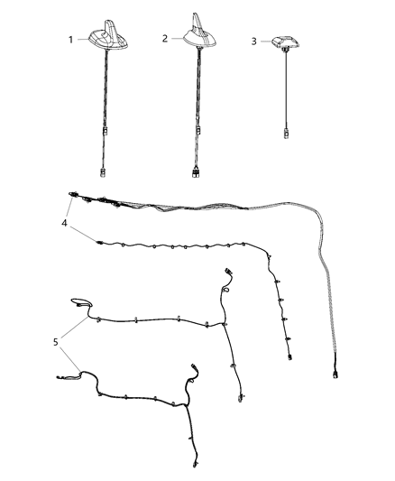 2004 Jeep Liberty Body And Cable Antenna Diagram for 5064648AB