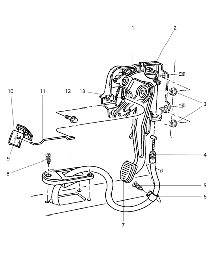 Parking Brake Control Diagram for 52009758AB
