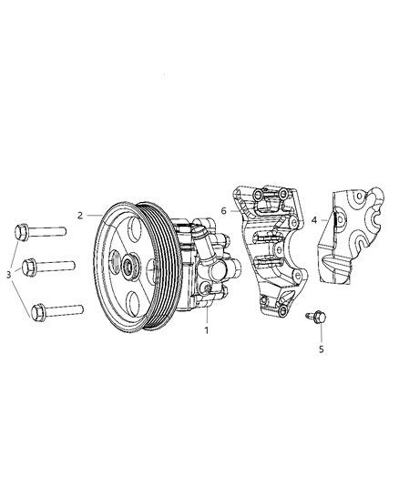 1992 Jeep Cherokee Pump Power Steering Diagram for 4721442AB